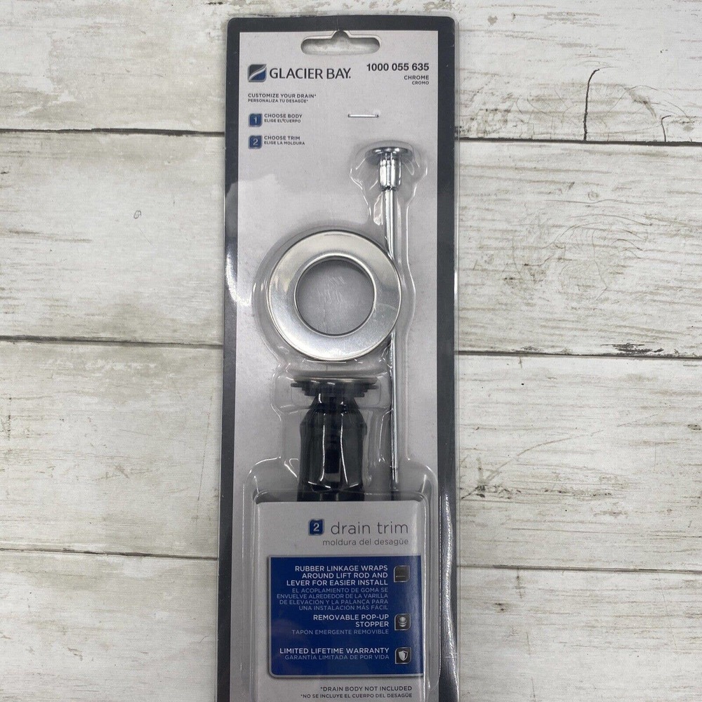 Glacier Bay Modern Drain Trim Chrome Home Plumbing And Fixtures New 10728